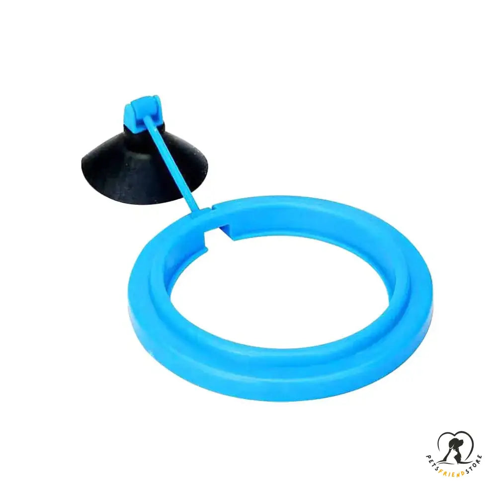 Aquarium Floating Food Feeder Round Blue