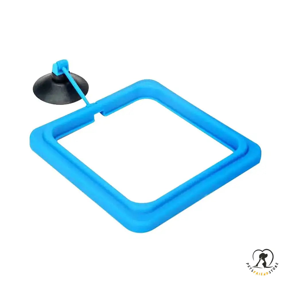 Aquarium Floating Food Feeder Square Blue