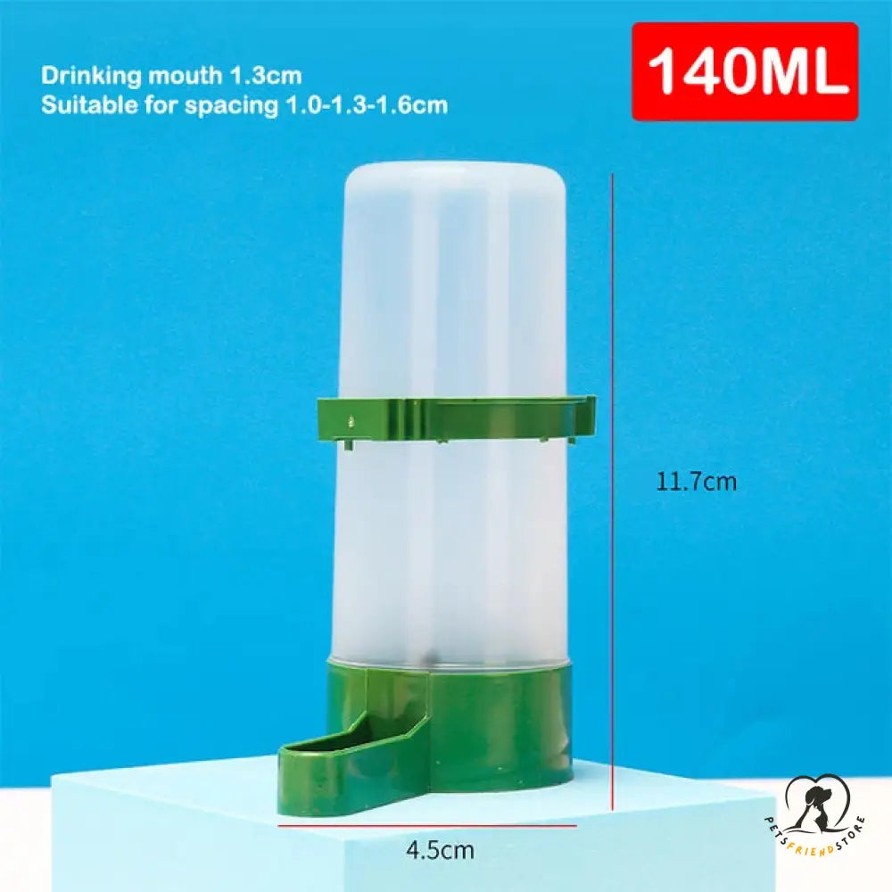 Bird Feeder Water Drinker Automatic White/ Green / 140Ml