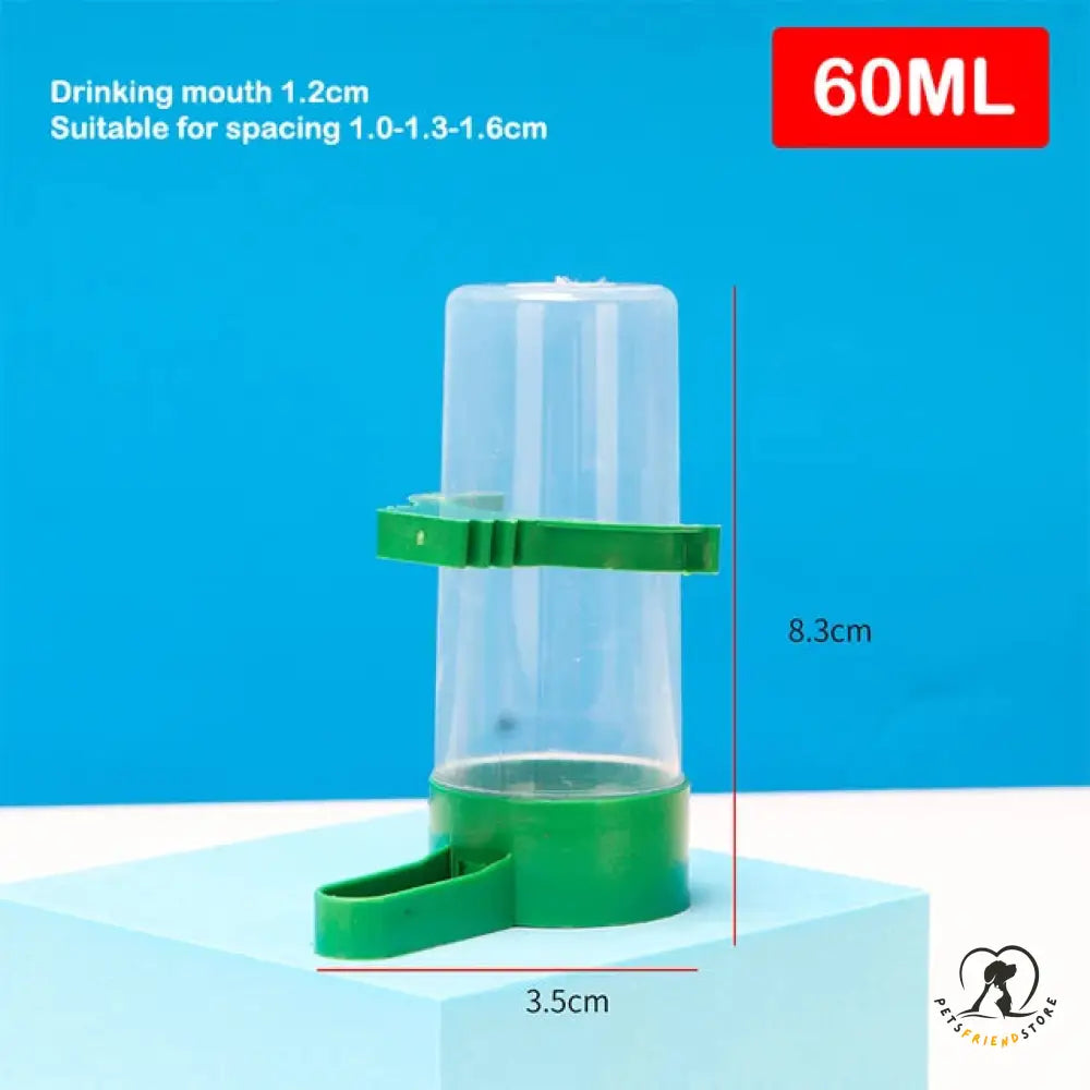 Bird Feeder Water Drinker Automatic White/ Green / 60Ml