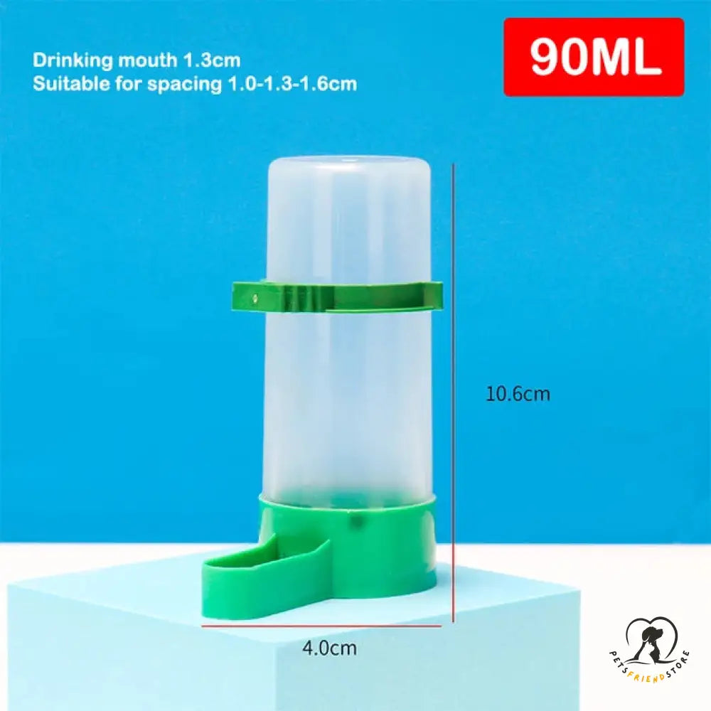 Bird Feeder Water Drinker Automatic White/ Green / 90Ml