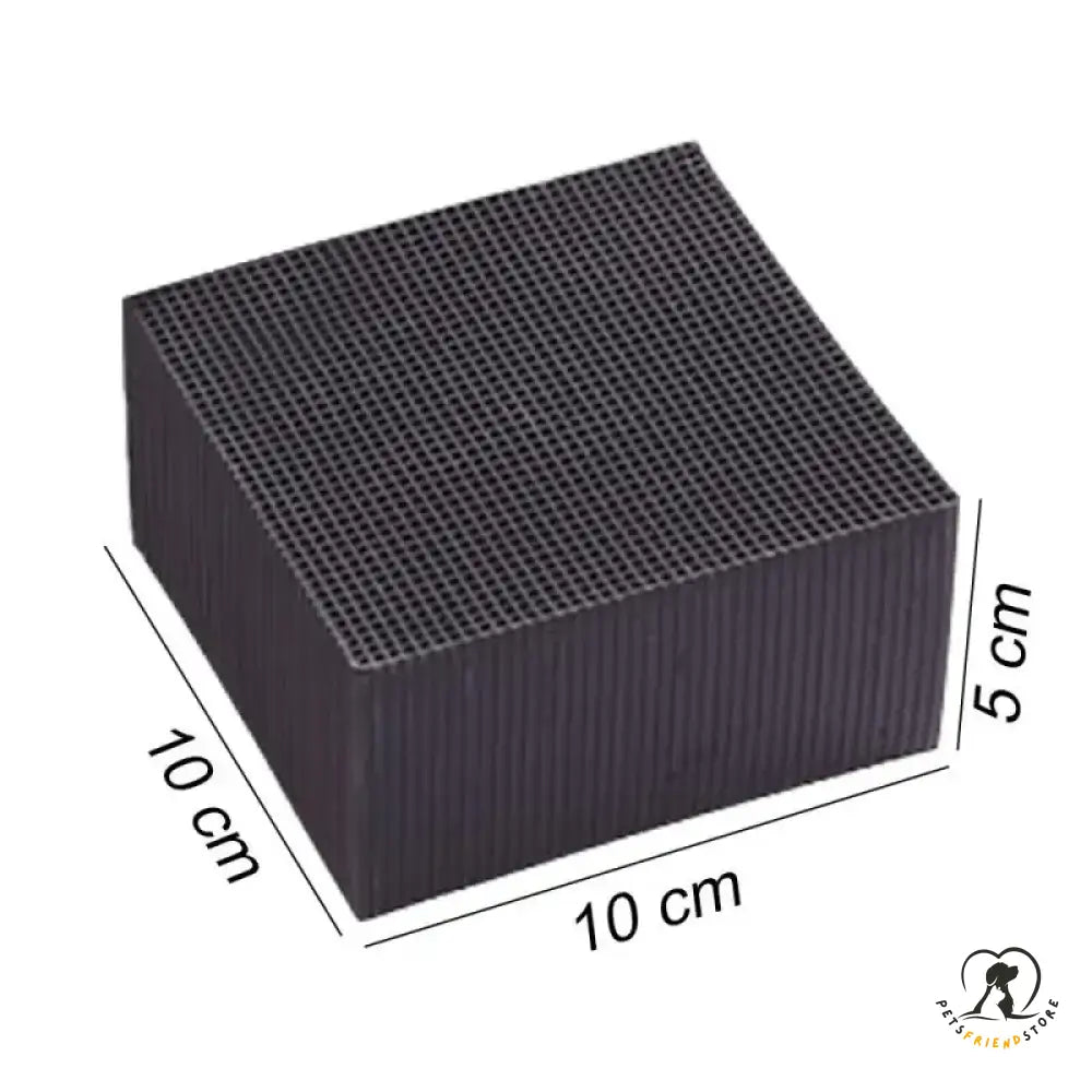 Eco-Aquarium Water Purifier Cubes: Activated Carbon Filter Black / 10X10X10 Centimeter