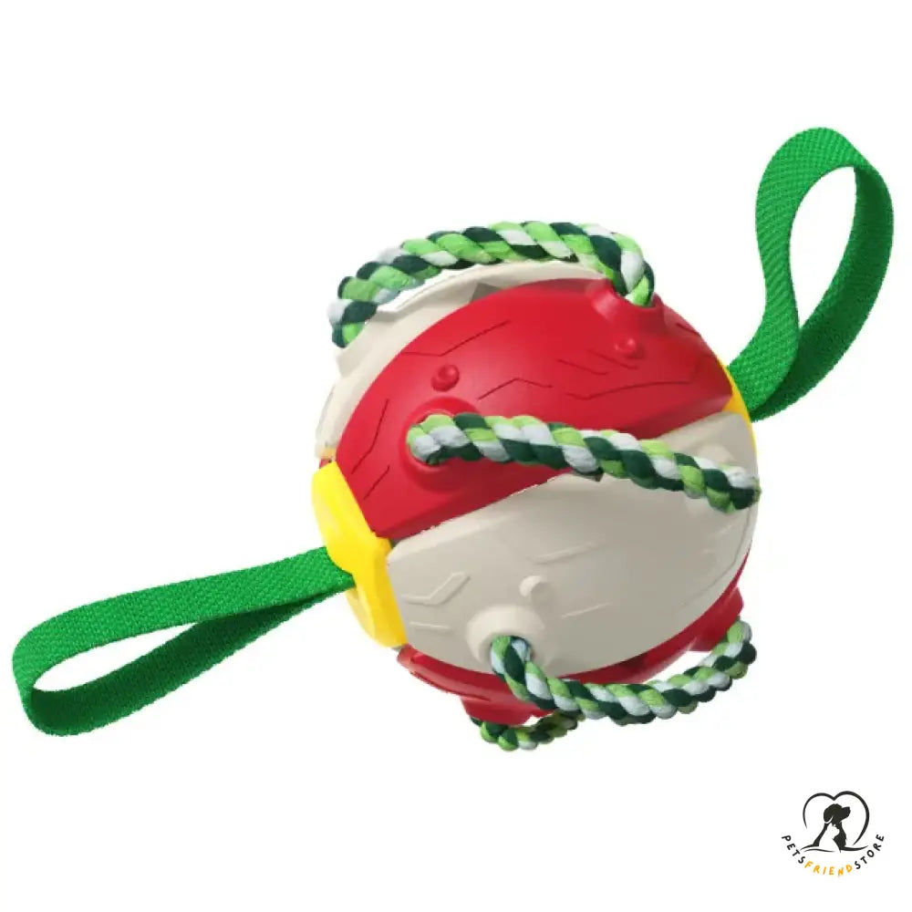 Interactive Dog Toy Red White