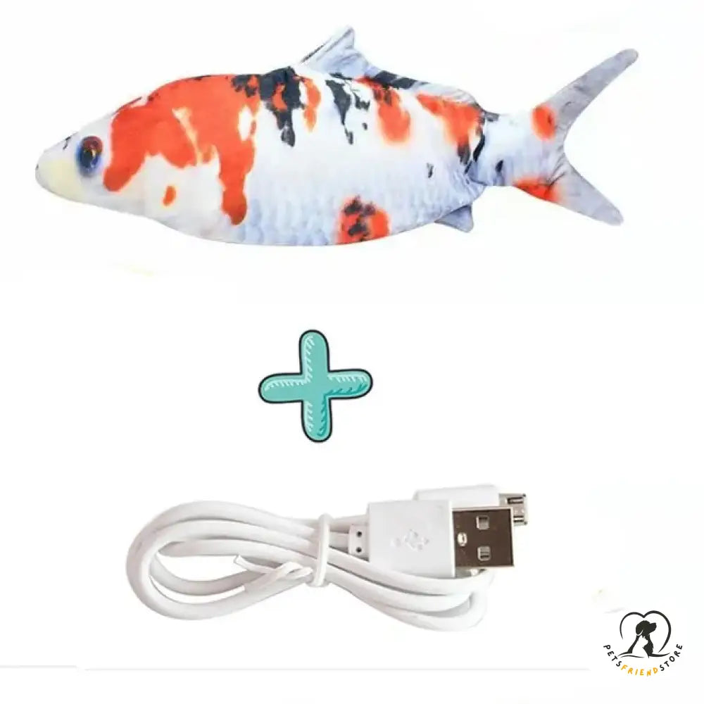 Interactive Electric Floppy Fish Cat Toy Jump And Usb Cable 14