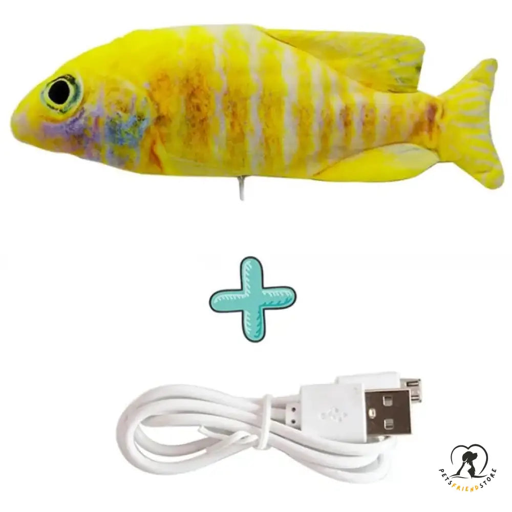 Interactive Electric Floppy Fish Cat Toy Jump And Usb Cable 3