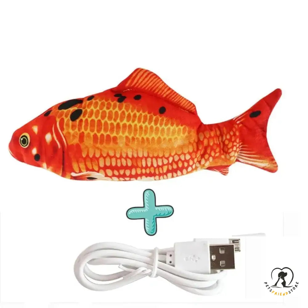 Interactive Electric Floppy Fish Cat Toy Jump And Usb Cable 5