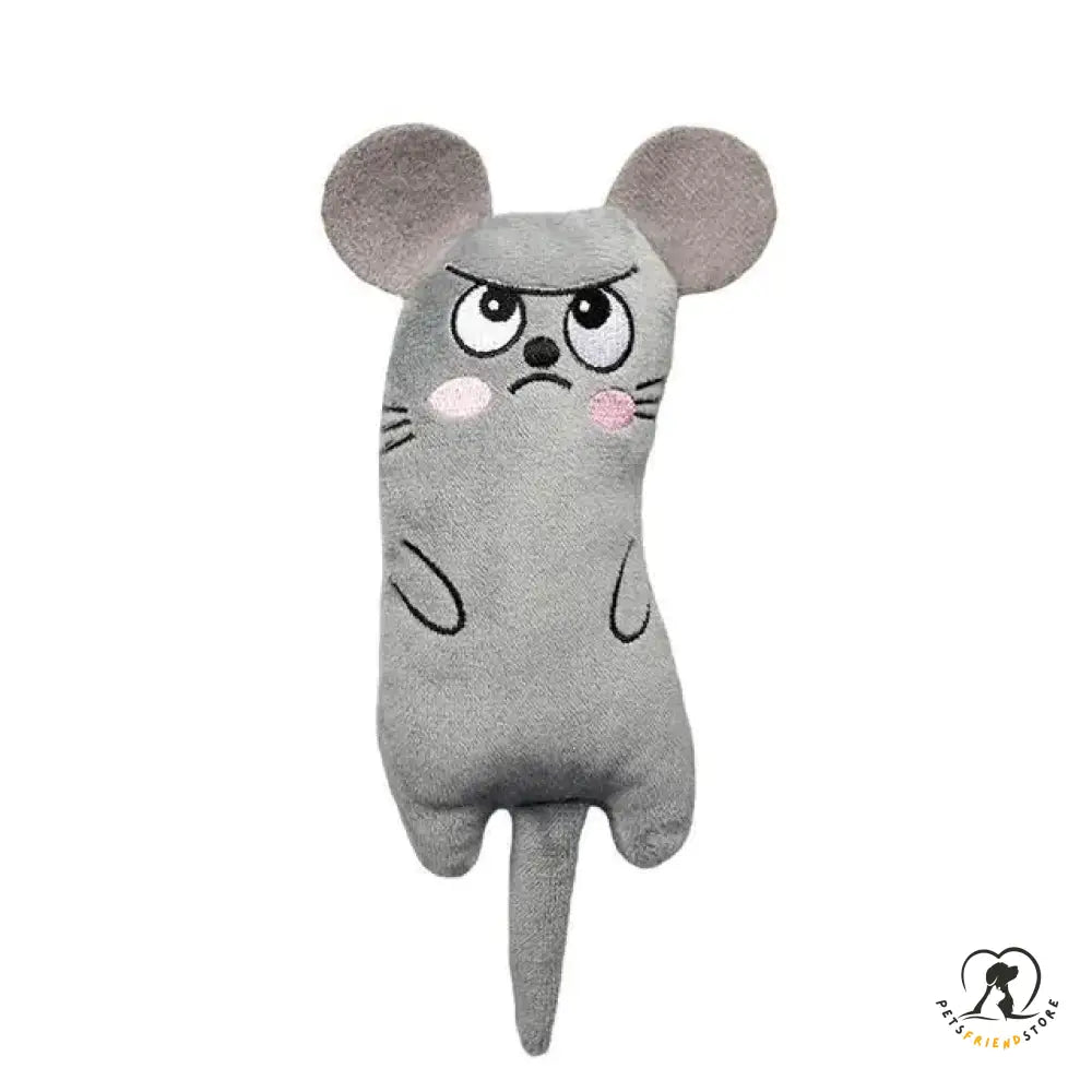 Interactive Plush Cat Toy Gray