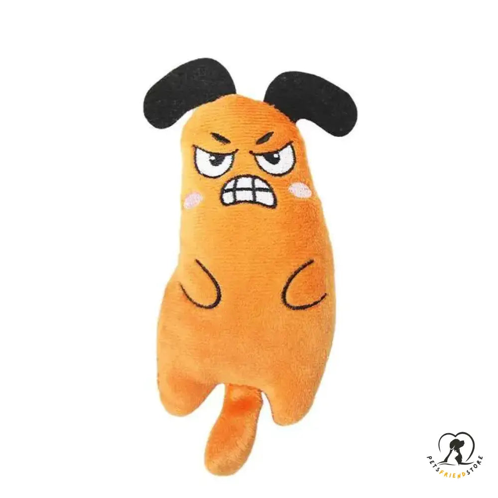 Interactive Plush Cat Toy Orange