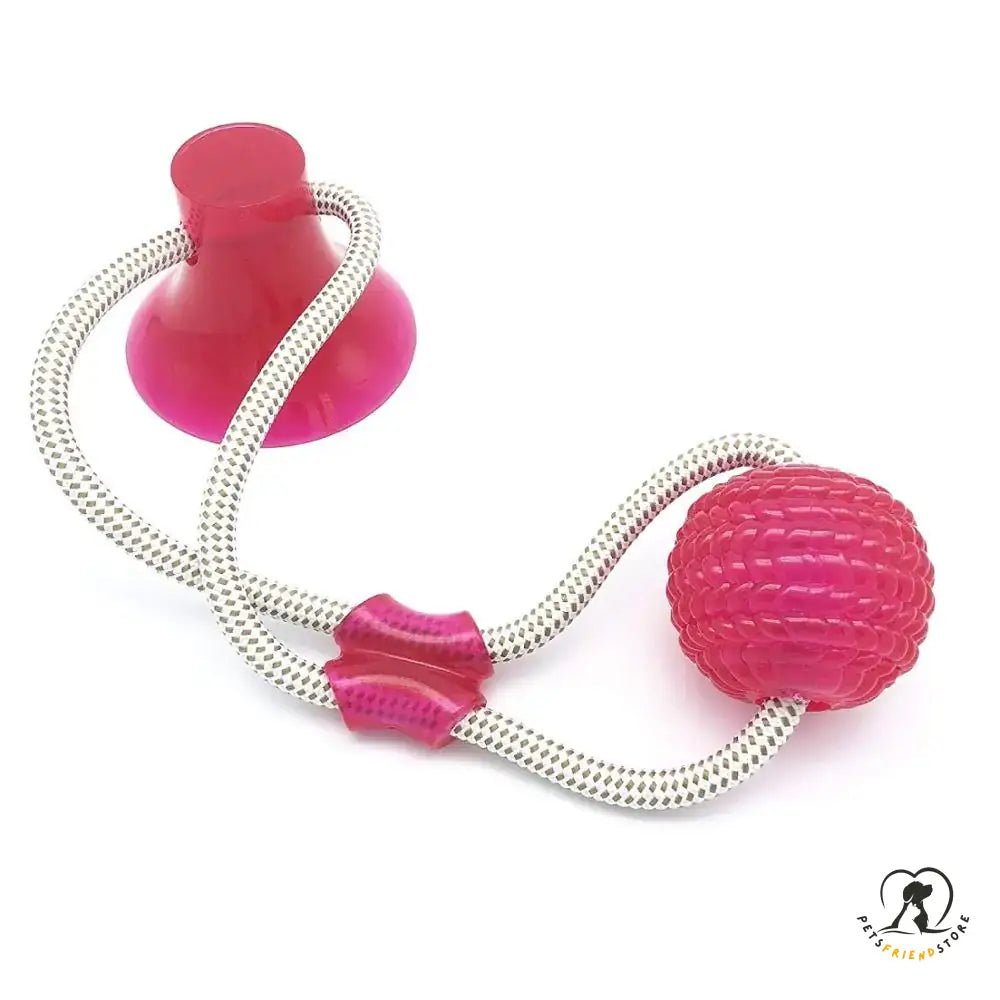 Interactive Suction Cup Dog Toy With Tpr Ball