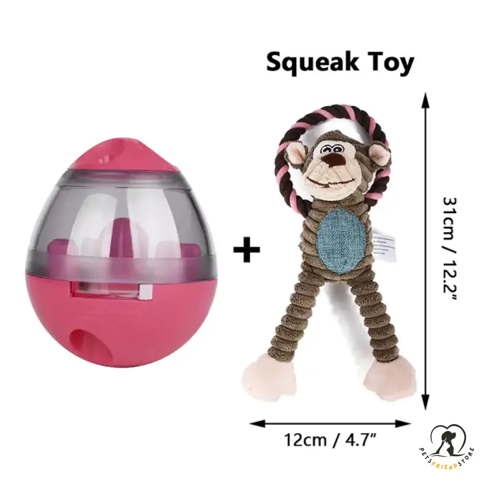 Pets Iq Treat Toys Pink And Monkey