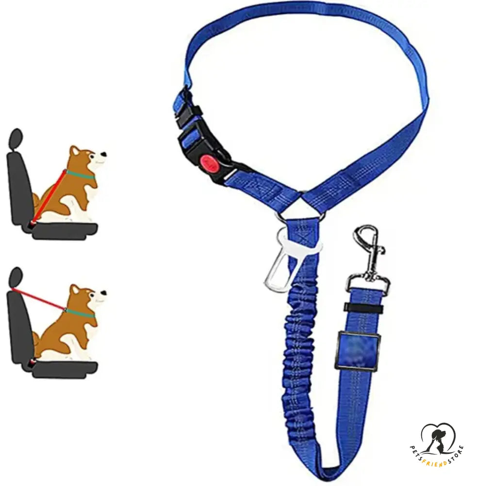 Petsfriendstore™Two-In-One Dog Safety Belt Dark Blue