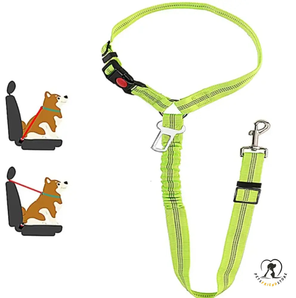 Petsfriendstore™Two-In-One Dog Safety Belt Green