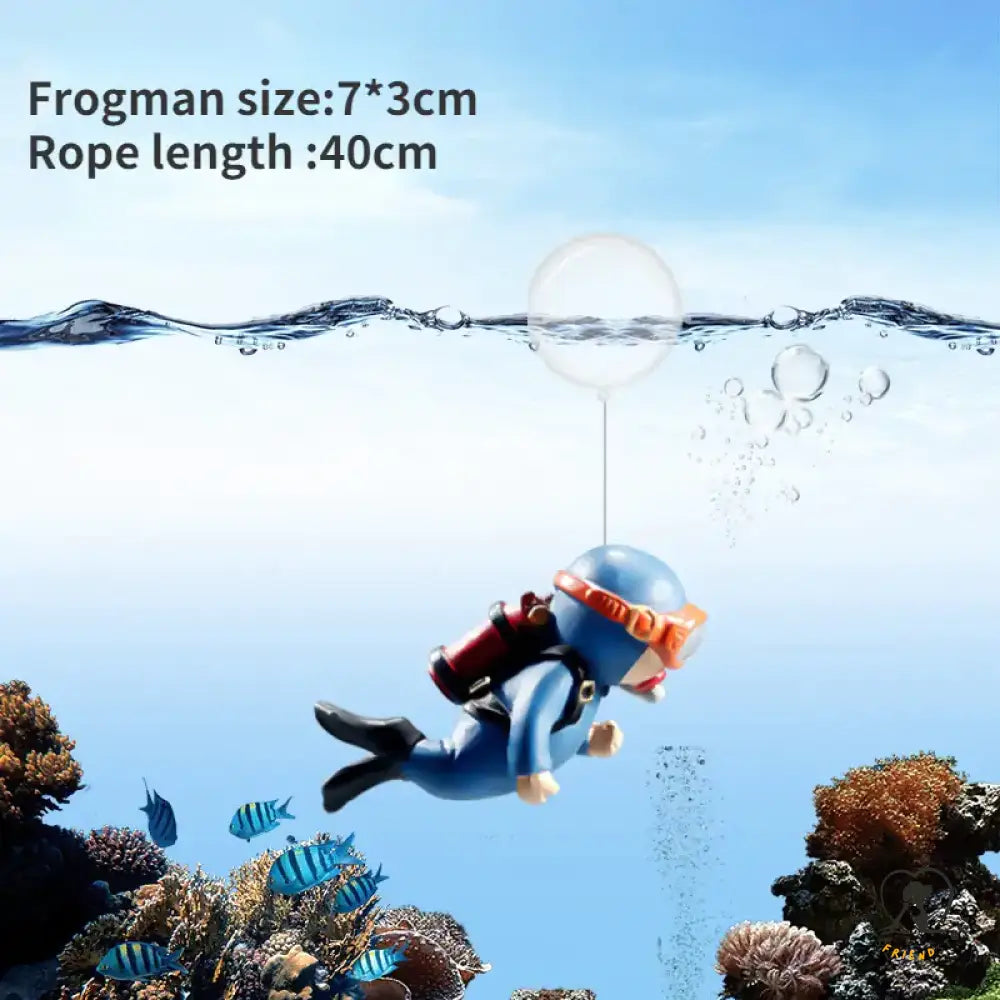 Resin Frogman Aquarium Ornaments