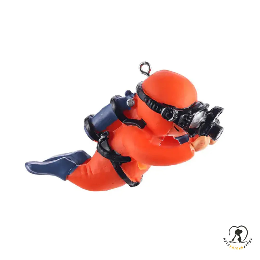 Resin Frogman Aquarium Ornaments D