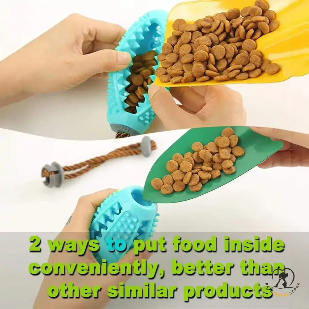 Silicon Dog Tug Toy Feeder