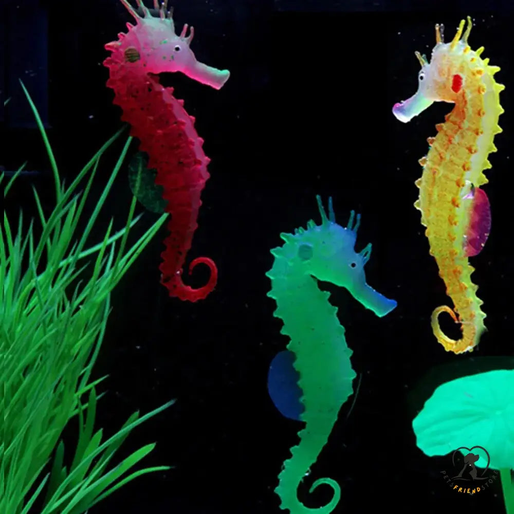 Silicone Luminous Sea Horse Aquarium Decoration