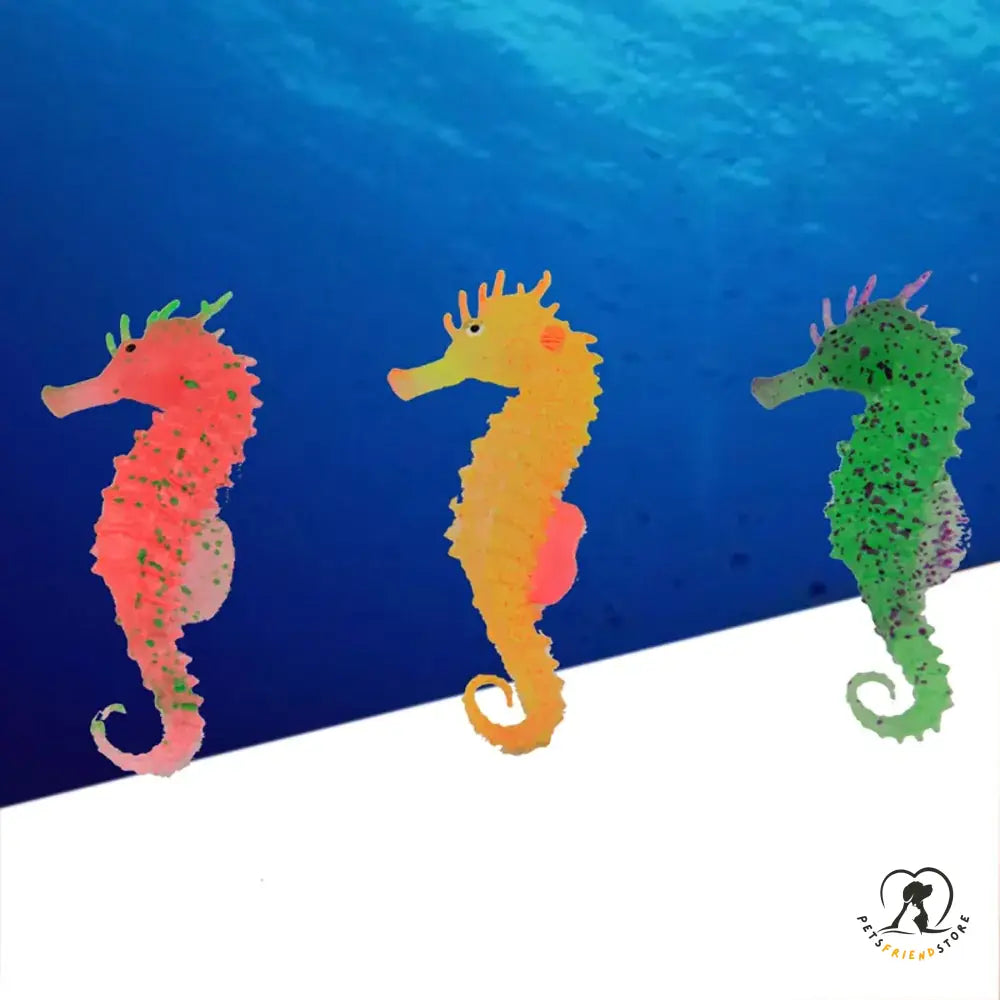 Silicone Luminous Sea Horse Aquarium Decoration