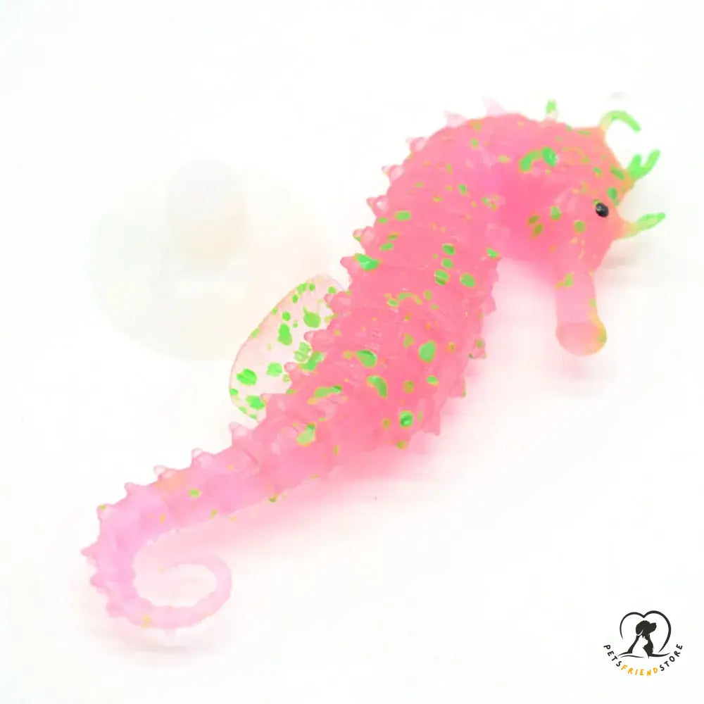 Silicone Luminous Sea Horse Aquarium Decoration Red