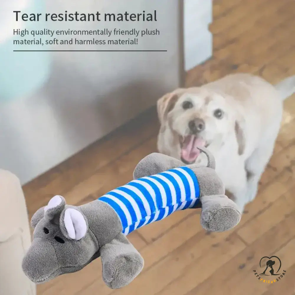 Squeak plush dog toy, soft and squeaky for interactive play