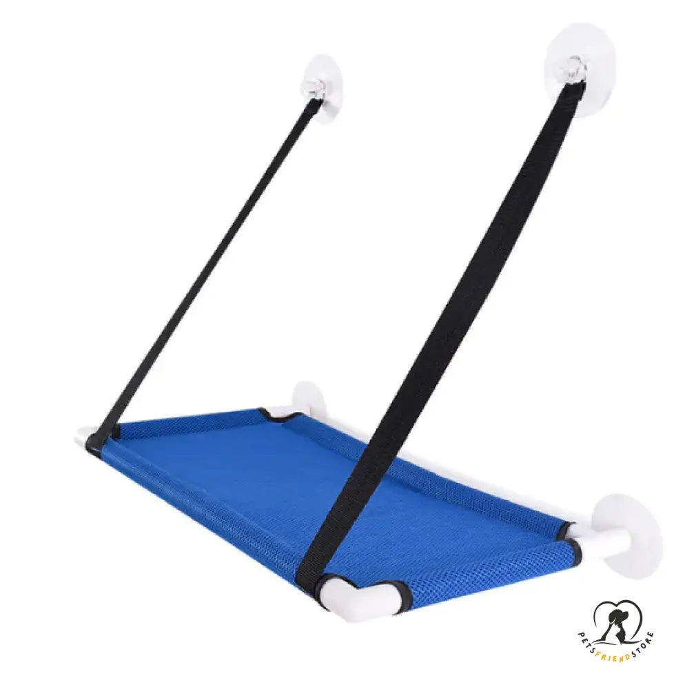 Suspended Bed For Pets Blue + Hair Remover