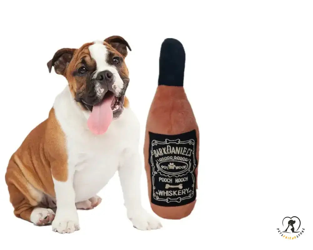 Whiskey Beer Dog Toy Chocolate